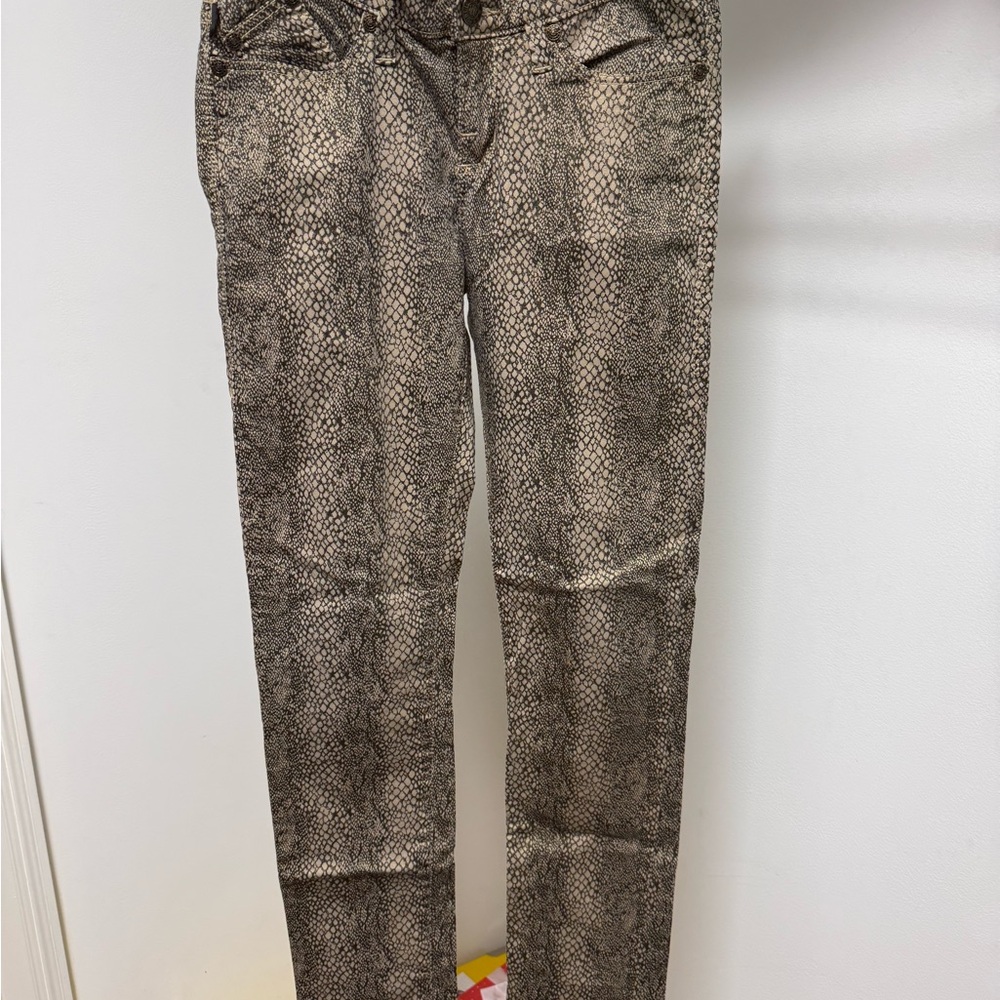 Rock & Republic Snake Print Pants - Black and Tan - Picture 2 of 2